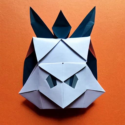 Prompt: hollow knight origami