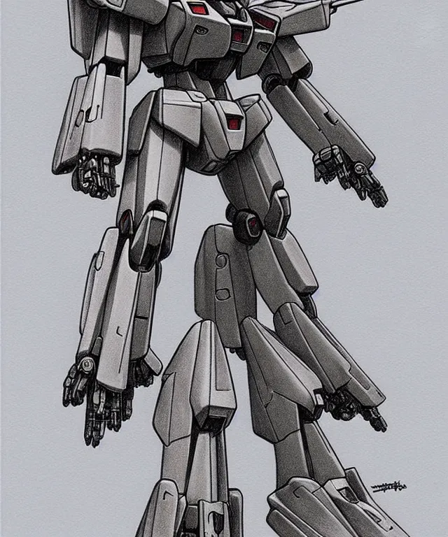 Image similar to gundam mecha robot, high details, masterpiece pencil sketch by mœbius