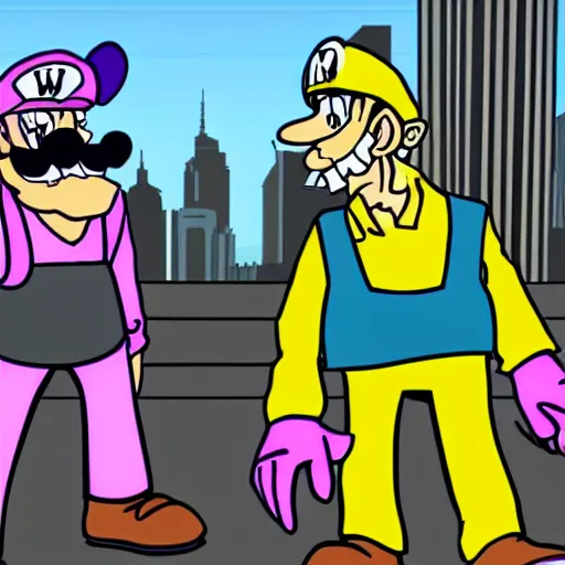 Prompt: wario and waluigi 9 / 1 1