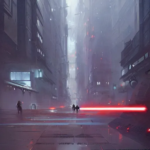 Image similar to star wars concept art by greg rutkowski, a big city with post - modern architecture, sharp foccus, cinematic ilumination, nostalgic atmosphere.