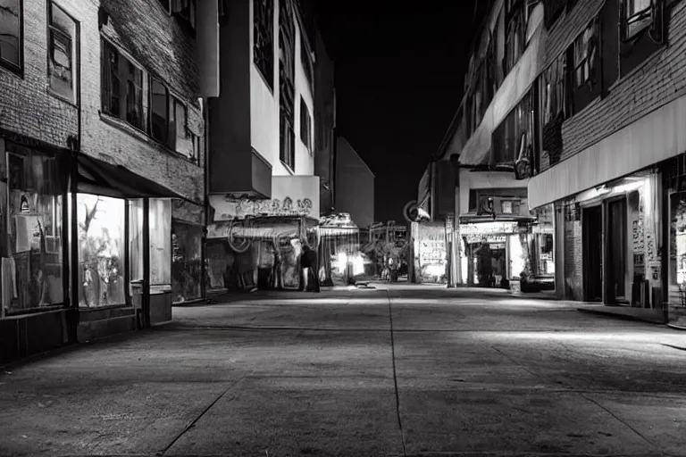 ghetto street at night