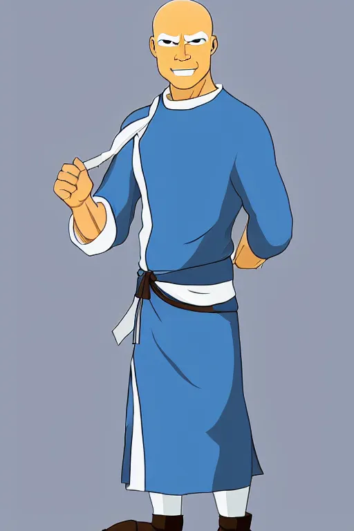 Image similar to mr clean as the avatar, avatar the last airbender