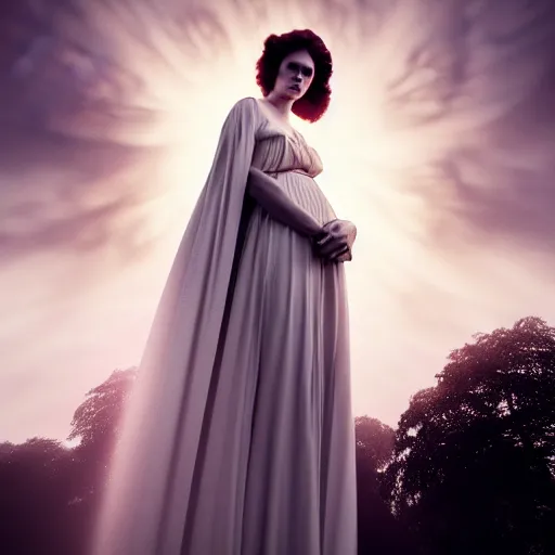 Prompt: photographic portrait of a stunningly beautiful gothic angel in heaven with divine light in soft dreamy light at sunset, contemporary fashion shoot, by edward robert hughes, annie leibovitz and steve mccurry, david lazar, jimmy nelsson, breathtaking, 8 k resolution, extremely detailed, beautiful, establishing shot, artistic, hyperrealistic, beautiful face, octane render