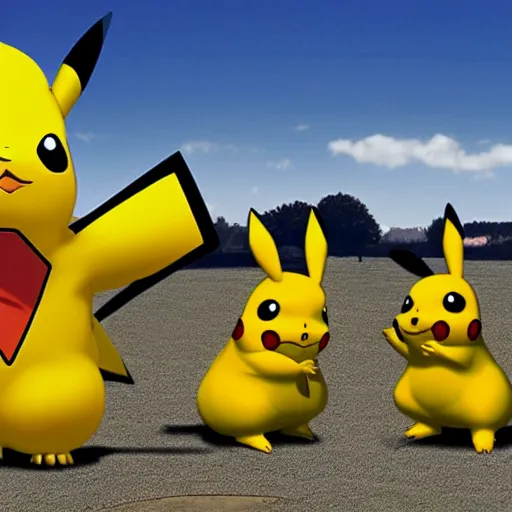 Prompt: pikachu world