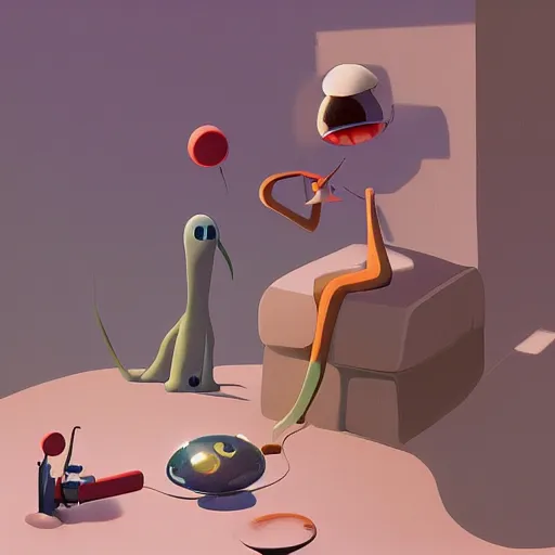 Prompt: an odd goo by goro fujita