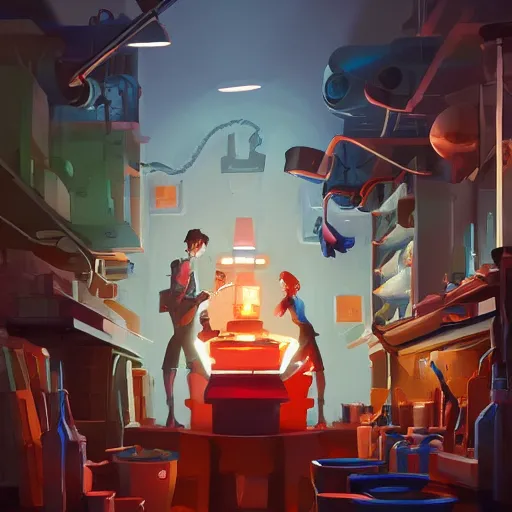 Prompt: hero world dexter's laboratory, behance hd by jesper ejsing, by rhads, makoto shinkai and lois van baarle, ilya kuvshinov, rossdraws global illumination