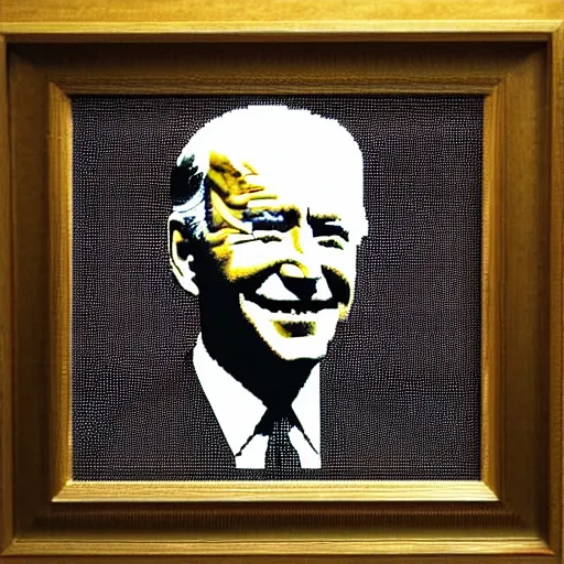 Prompt: Joe Biden portrait, Ascii art