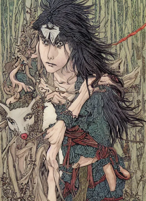 Image similar to Princess Mononoke by Rebecca Guay