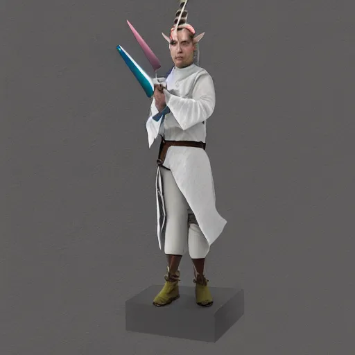 Image similar to unicorn jedi photorealistic