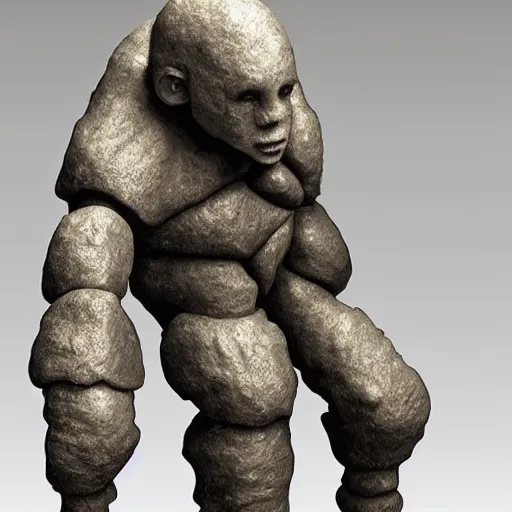Image similar to a golem made out of diamond, realistic, by brian huang,