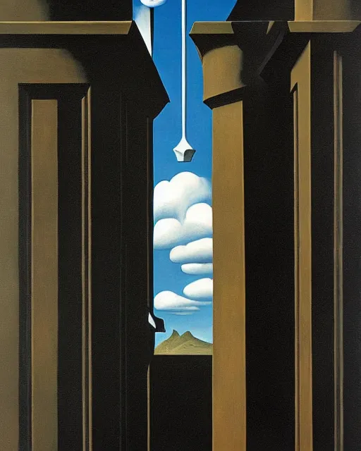 Image similar to harry potter painting by magritte