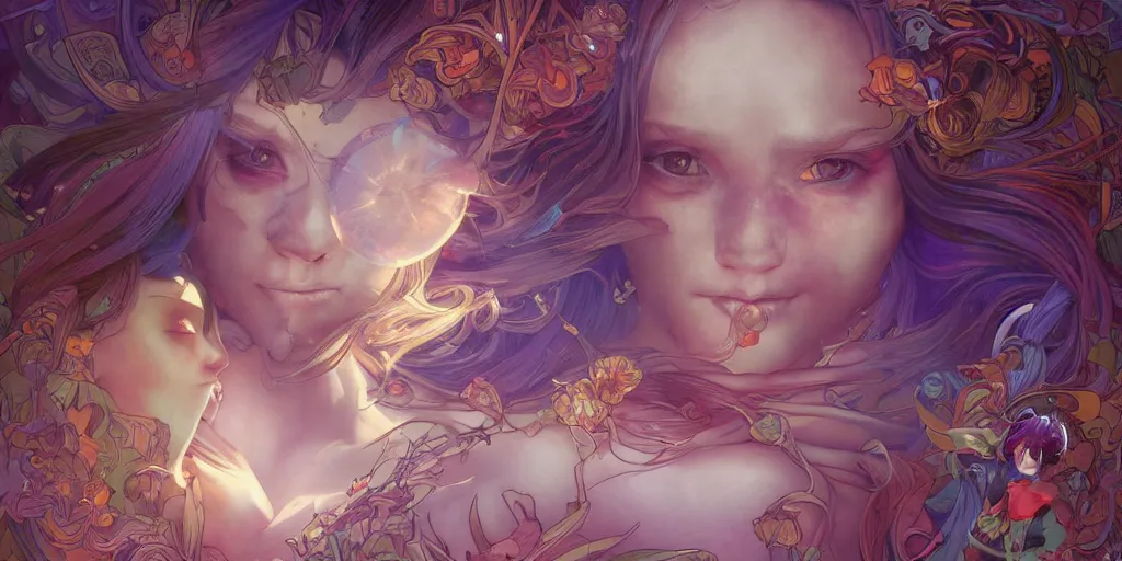 Image similar to dreamscape, teletubbie, vivid colors, anatomical, art by artgerm and greg rutkowski and alphonse mucha and loish and wlop, highly detailed sculpture, intricate detailed, ommatidia, 8 k, cinematic atmosphere, post - processing