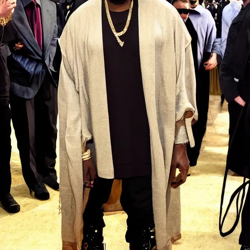 Prompt: kanye west dressed like jesus