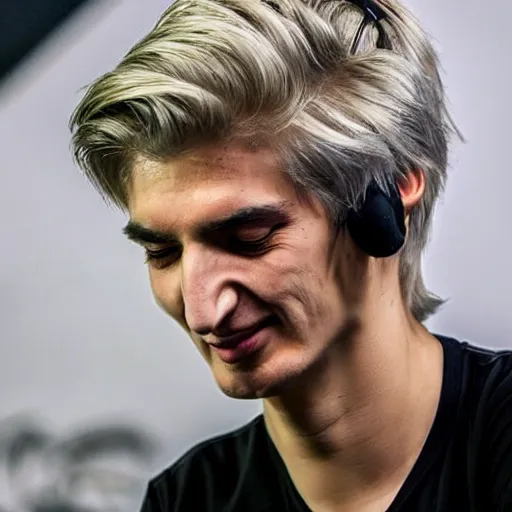 Image similar to xqc, big long nose, underbite