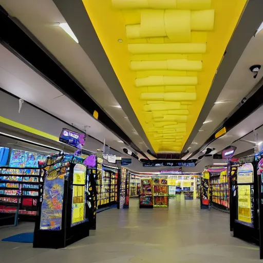Image similar to the inside of an empty blockbusters,