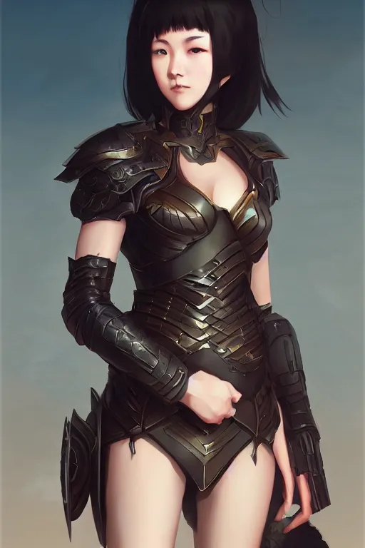 Image similar to Gorgeous armor chinese warrior girl by ilya kuvshinov, krenz cushart, Greg Rutkowski, trending on artstation