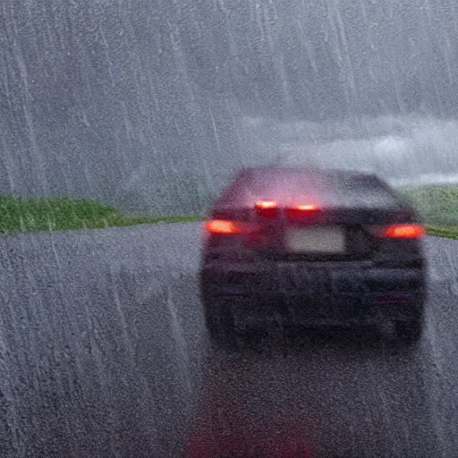 Image similar to dash cam footage, Joe biden as a dark shadow ghost in the middle of the road staring at the driver. bad weather, dramatic lighting, dark clouds, rain, horror scene, very realistic dash cam