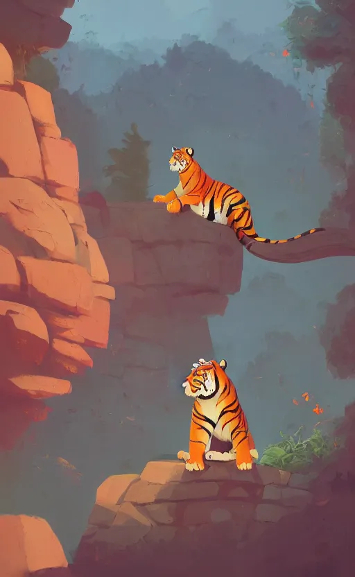 Prompt: a cute tiger character in a scenic environment by atey ghailan, character art, trending on artstation