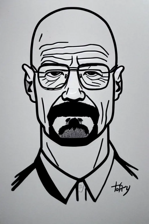 Prompt: walter white, as drawn by harry lucey, highly detailed,
