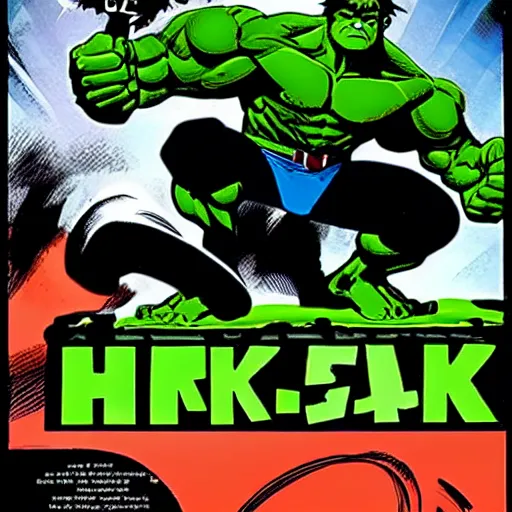Prompt: hulk against link, comic book, by frank miller, 4 k, 3 d