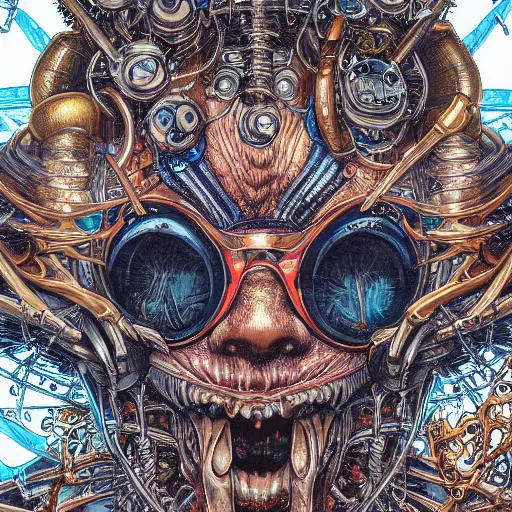 Prompt: portrait closeup of crazy palpatin, symmetrical, hyper detailed, by yoichi hatakenaka, masamune shirow, josan gonzales and dan mumford, ayami kojima, takato yamamoto, barclay shaw, karol bak, yukito kishiro