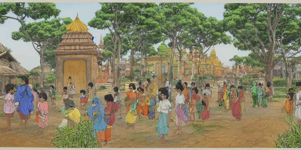 Image similar to jaffna sri lanka, drawn by hayao miyazaki