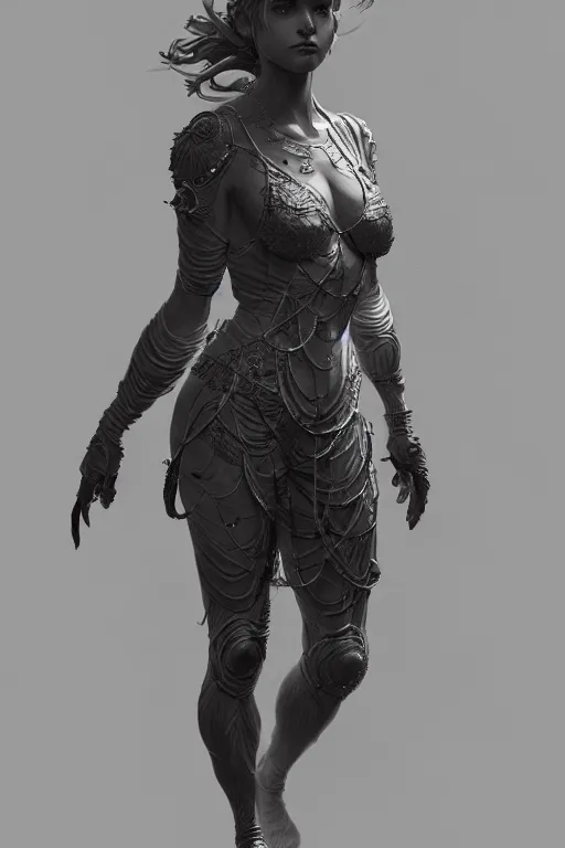 Image similar to female protagonist, accurate details, detailed full body, dramatic, intricate, elegant, highly detailed, digital painting, artstation, concept art, sharp focus, illustration, art by Gustave Dore, octane render