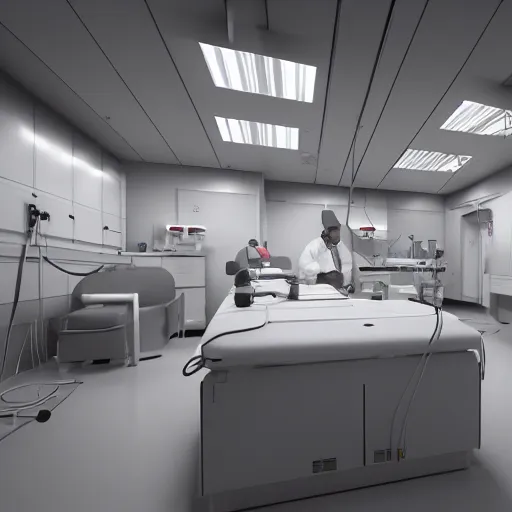 Image similar to an operating room with organ transplants , photorealistic,by Wlop,4k resolution