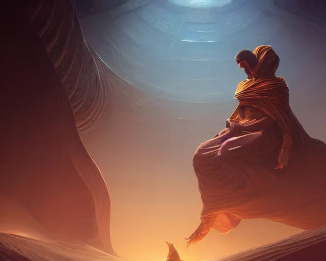 Prompt: photography of paul atreides, deep focus, dune, science fiction, intricate, elegant, highly detailed, digital painting, artstation, concept art, matte, sharp focus, illustration, hearthstone, art by artgerm and greg rutkowski and alphonse mucha