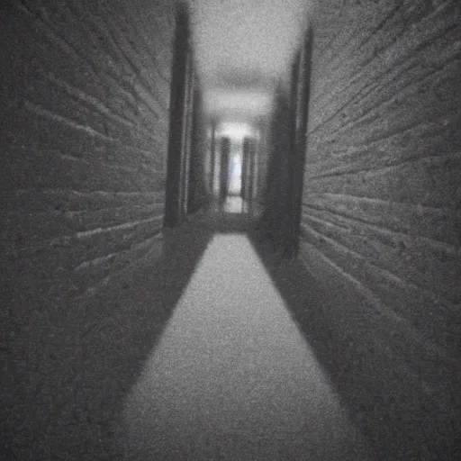 Image similar to insane nightmare, no light, everything is blurred, creepy shadows, TV white noise , very poor quality of photography, 2 mpx quality, grainy picture