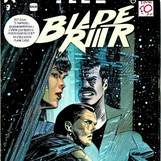 Image similar to blade runner, comic book by pepe moreno, 1 9 9 0