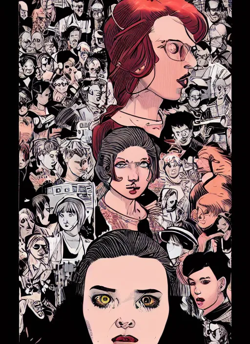 Prompt: alternative girl portrait by laurie greasley, xsullo and tristan eaton