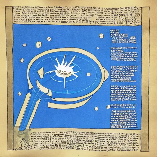 Prompt: diagram of a portal gun, magical parchment