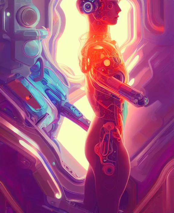 Image similar to a whirlwind inside the metaverse, guy, male, man, hologram, half body, neurochip, android, cyborg, cyberpunk face, by loish, d & d, fantasy, intricate, elegant, highly detailed, colorful, digital painting, artstation, concept art, art by artgerm and greg rutkowski and alphonse mucha