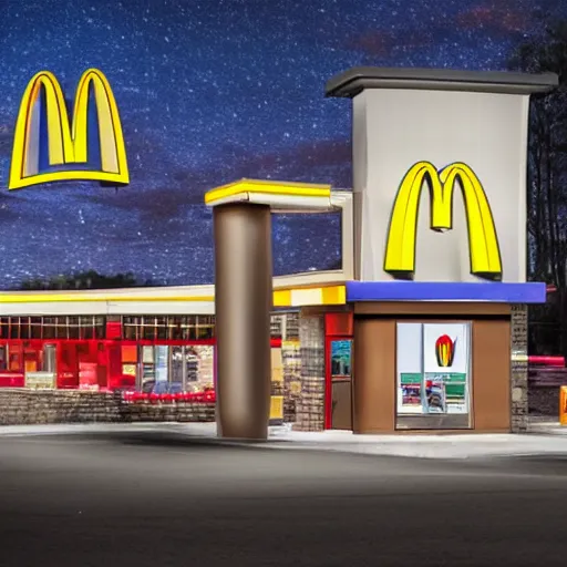 Prompt: commercial ad photo of a mcdonald's drive through in the moon starring lightyear steampunk style