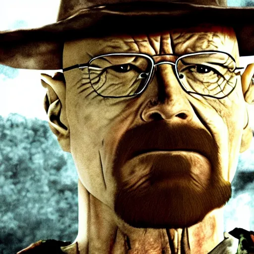 Image similar to Walter White in The Walking Dead 4K quality super realistic