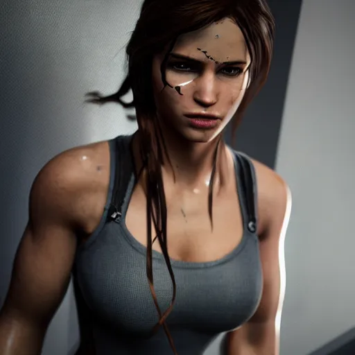 Image similar to Lara croft as spiderwoman, intricate, highly detailed, smooth, sharp focus, illustration, Unreal Engine 5, 8K,