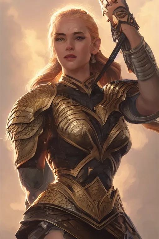 Image similar to amazon valkyrie athena, d & d, fantasy, portrait, highly detailed, headshot, digital painting, trending on artstation, concept art, sharp focus, illustration, art by artgerm and greg rutkowski and magali villeneuve