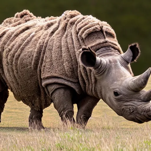 Image similar to wooly hairy brown rhino nature photography