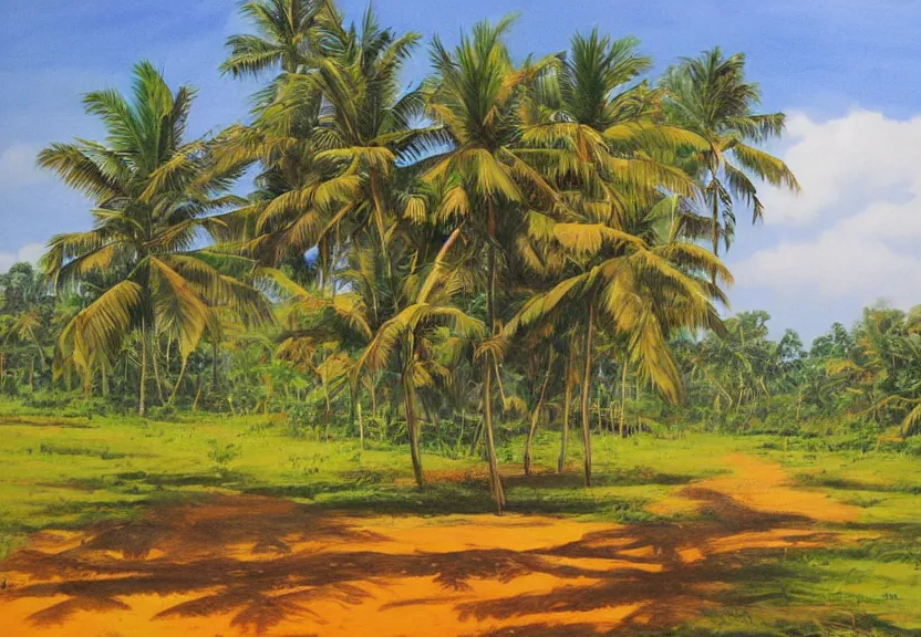 Prompt: sri lankan landscape, painting by david painter,