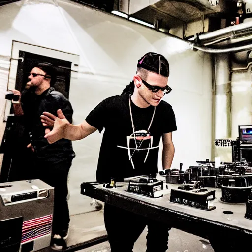 Image similar to skrillex in an actual boiler room