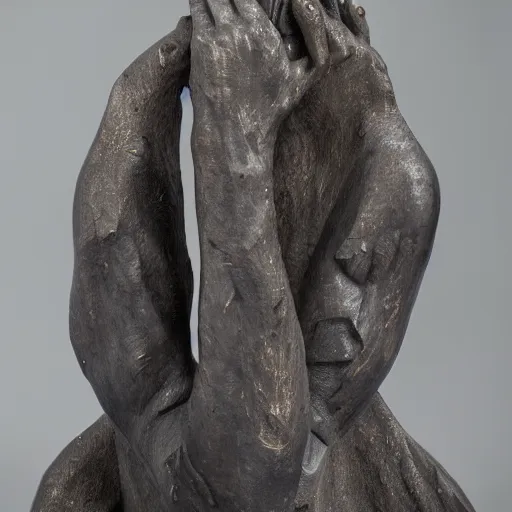 Image similar to sculpture inspired by the fear of god