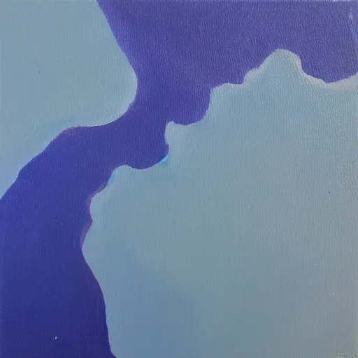 Image similar to different shades of blue oil painting