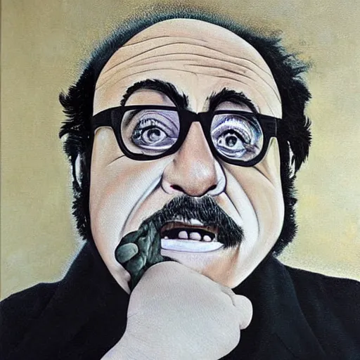 Prompt: Danny Devito painting by Salvador Dalí