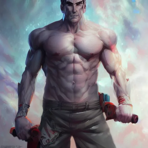 Image similar to An anime portrait of Henry Rollins, by Stanley Artgerm Lau, WLOP, Rossdraws, James Jean, Andrei Riabovitchev, Marc Simonetti, and Sakimichan, tranding on artstation