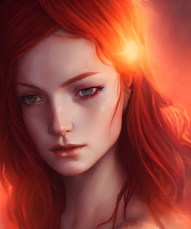 Prompt: mary jane watson by charlie bowater and titian and artgerm, full - body portrait, intricate, face, urban, elegant, orange mist, beautiful, highly detailed, dramatic lighting, sharp focus, trending on artstation, artstationhd, artstationhq, unreal engine, 4 k, 8 k