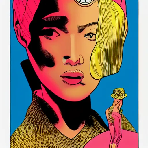 Image similar to rita ora retro minimalist portrait by jean giraud, moebius starwatcher comic, 8 k