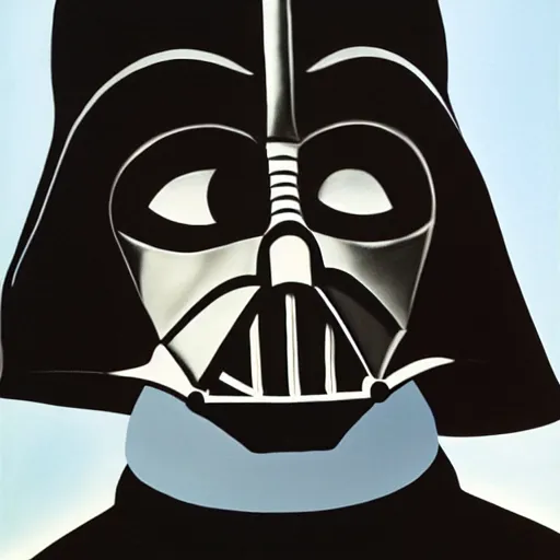 Prompt: portrait of a sassy darth vader, painting by rene magritte, high detail, high resolution