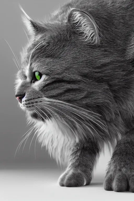 Prompt: massive cat, ultra realistic, concept art, intricate details, highly detailed, photorealistic, octane render, 8 k