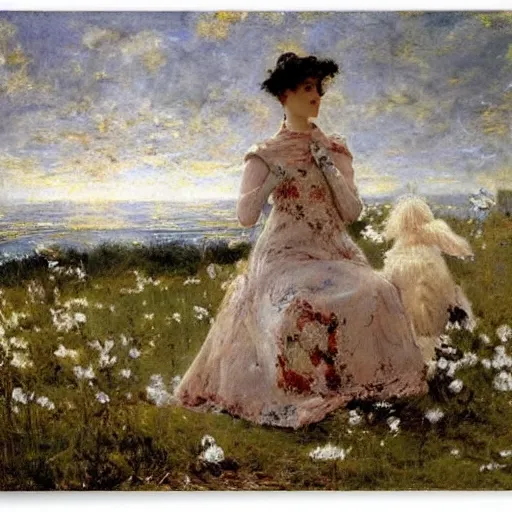 Prompt: what could have been by alfred stevens